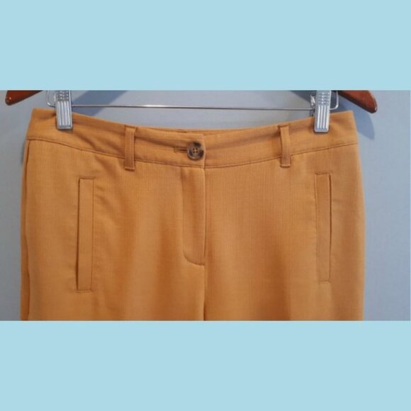 Chicos Slim Tapered Ankle Pants Mustard Yellow Cropped Trousers Womens Size XS - Picture 4 of 10